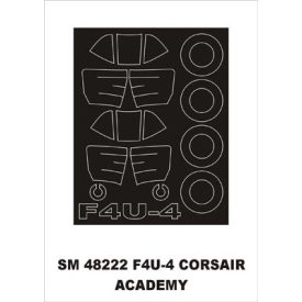 Montex F4U-4 Corsair (Academy) maszkoló