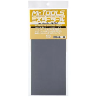   Mr Hobby Mr. Waterproof Sand Paper #2000 x 4 Sheets - csiszolópapír