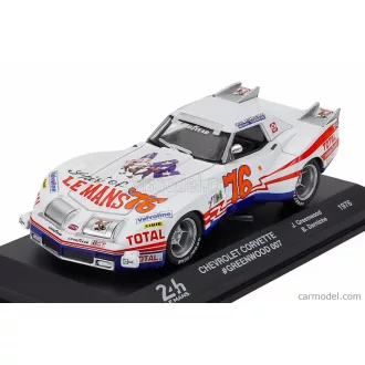   EDICOLA CHEVROLET CORVETTE STINGRAY 7.0L V8 COUPE TEAM IMSA CAMEL N 76 24h LE MANS 1976 JOHN GREENWOOD - BERNARD DARNICHE