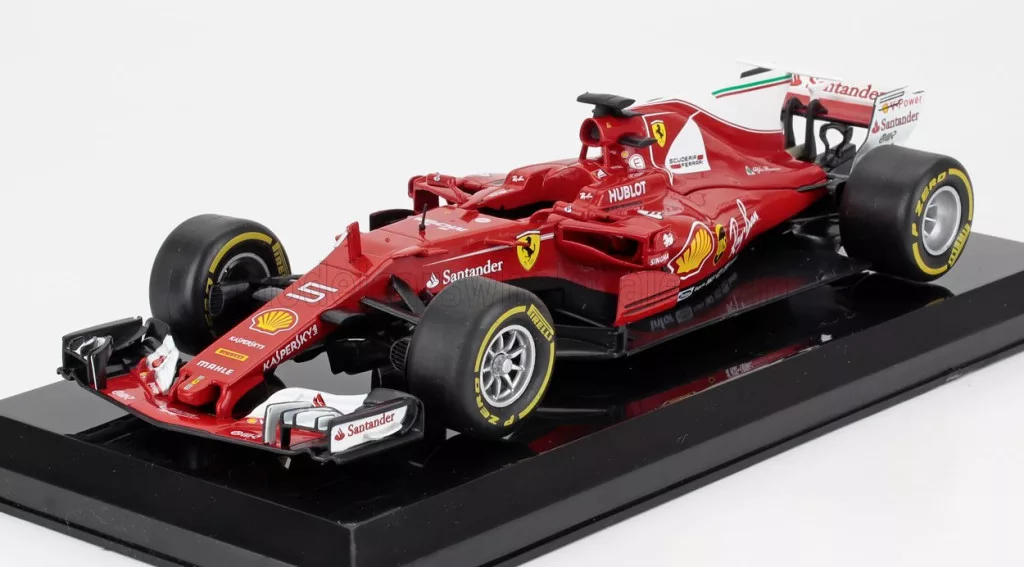 Modèle Réduit Ferrari F1 SF70H #5 Sebastian Vettel 2017 - Échelle 1:24 Edicola - Neuf En Boîte Blister ABFOR009