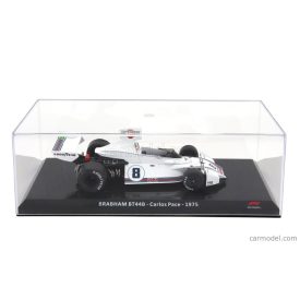   EDICOLA BRABHAM F1 BT44B TEAM MARTINI RACING N 8 SEASON 1975 CARLOS PACE - CON VETRINA - WITH SHOWCASE