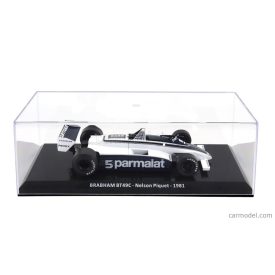   EDICOLA BRABHAM F1 BT49C PARMALAT RACING TEAM N 5 WORLD CHAMPION SEASON 1981 NELSON PIQUET - CON VETRINA - WITH SHOWCASE