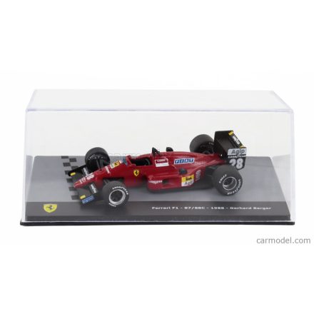 EDICOLA FERRARI F1 87/88C N 28 SEASON 1988 GERARD BERGER - WITH SHOWCASE