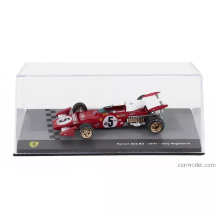 EDICOLA FERRARI F1 312B2 N 5 SEASON 1971 CLAY REGAZZONI - WITH SHOWCASE
