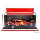 BBR FERRARI 499P 3.0L TURBO V6 TEAM FERRARI AF CORSE N 50 5th 24h LE MANS (POLE POSITION) 2023 ANTONIO FUOCO - MIGUEL MOLINA - NICKLAS NIELSEN - CON VETRINA - WITH SHOWCASE