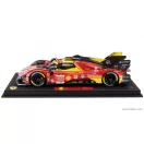 BBR FERRARI 499P 3.0L TURBO V6 TEAM FERRARI AF CORSE N 50 WINNER 24h LE MANS 2024 ANTONIO FUOCO - MIGUEL MOLINA - NICKLAS NIELSEN - CON VETRINA - WITH SHOWCASE