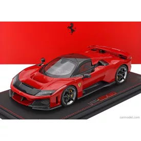   BBR FERRARI F80 2024 - CARBON SILVER RIMS - CON VETRINA - WITH SHOWCASE