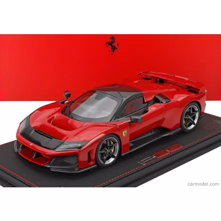 BBR FERRARI F80 2024 - CARBON SILVER RIMS - CON VETRINA - WITH SHOWCASE