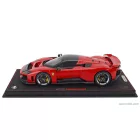 BBR FERRARI F80 2024 - CARBON SILVER RIMS - CON VETRINA - WITH SHOWCASE