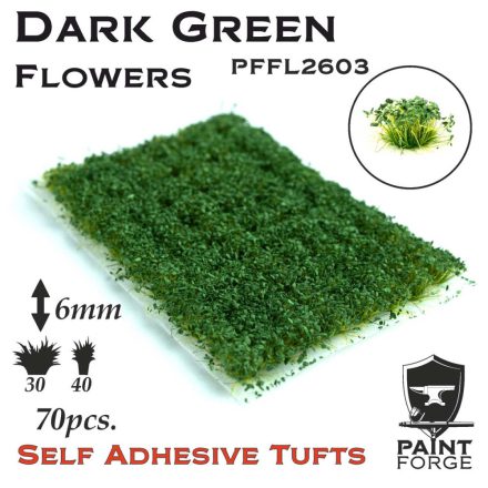 Paint Forge Dark Green Flowers 6mm
