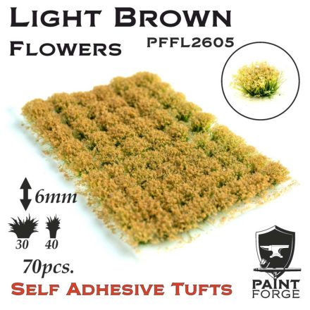 Paint Forge Light Brown Flowers 6mm
