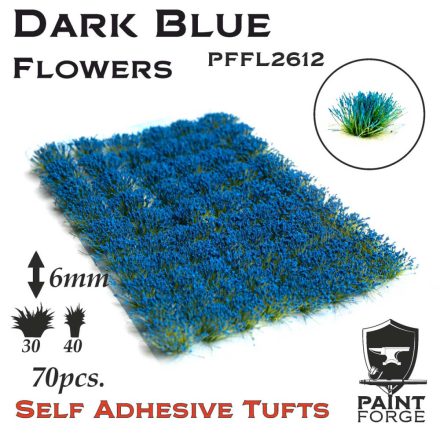 Paint Forge Dark Blue Flowers 6mm