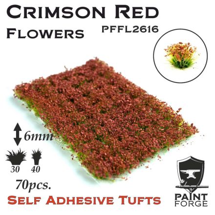 Paint Forge Crimson Red Flowers 6mm