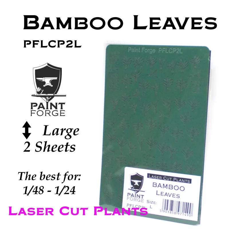 Paint Forge Laser Cut Plants - Bamboo Leaves, Size L (2 Shee