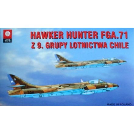 Plastyk Hawker Hunter FGA.71 (9th Air Squadron of Chile) makett