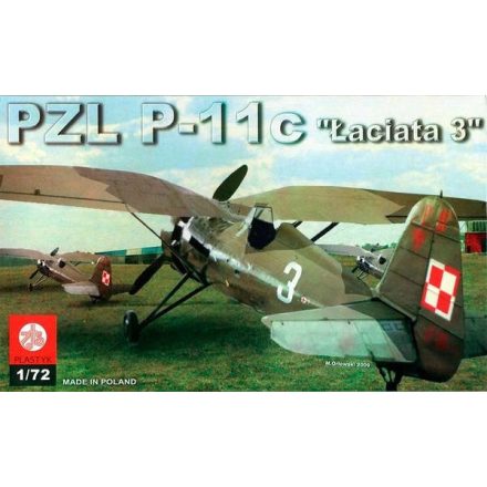 Plastyk Polish IIWW fighter PZL P-11C "Łaciata 3" (1939) makett