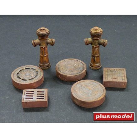 Plus Model Sewer hatches and water hydrant makett