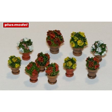 Plus Model Flowers in flowerpots makett