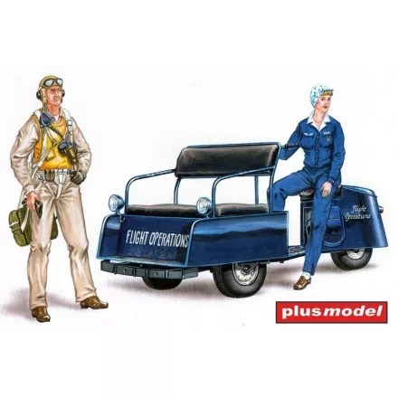 Plus Model U.S. Scooter with crew makett