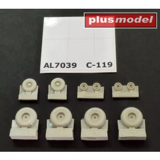 Plus Model C-119 Boxcar wheels early version
