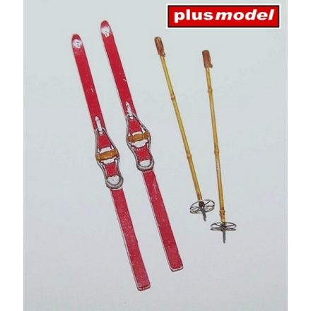 Plus Model Skis with sticks makett