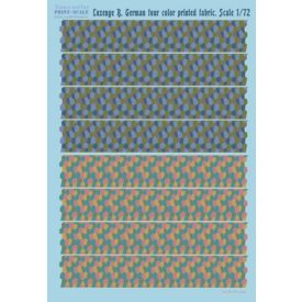   Print Scale Lozenge B. German four color printed fabric matrica