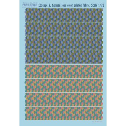 Print Scale Lozenge B. German four color printed fabric matrica