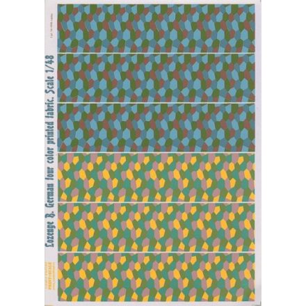 Print Scale Lozenge B. German four color printed fabric
