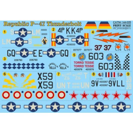 Print Scale Republic P-47 Thunderbolt matrica