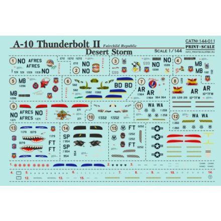 Print Scale A-10 Thunderbolt II matrica