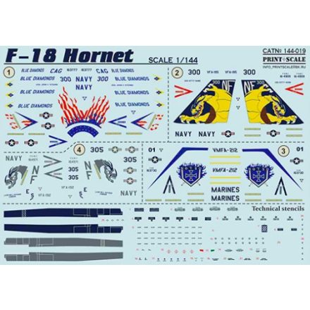 Print Scale F-18 Hornet matrica