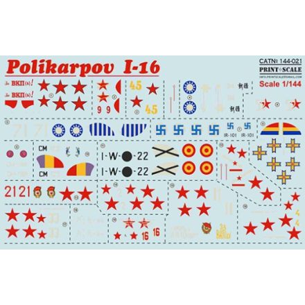 Print Scale Polikarpov I-16 matrica