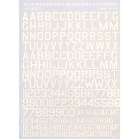 Print Scale USAF modern stencil letters and numbers in White