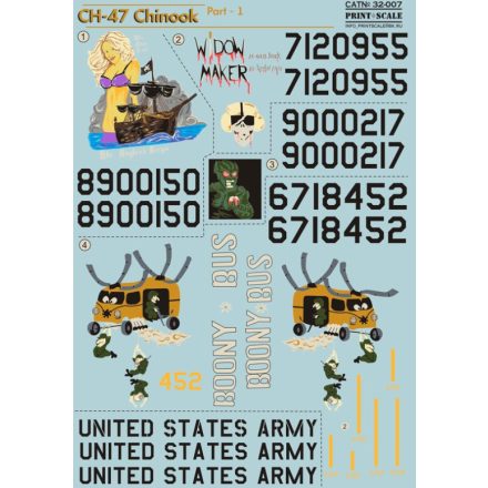 Print Scale CH-47 Chinook Part 1 The complete set matrica