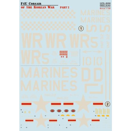 Print Scale F4U Corsair in Korean War Part 2 matrica