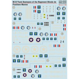   Print Scale M10 Tank Destroyer of the Regiment Blinde de Fusiliers-Marines matrica