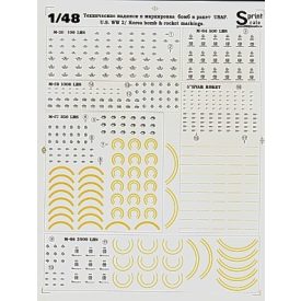 Print Scale WWII and Korea Bomb and Rocket Markings
