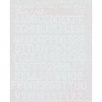 Print Scale USAF modern stencil letters and numbers. White