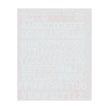 Print Scale USAF modern stencil letters and numbers. White