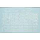 Print Scale USAF modern stencil letters and numbers. White