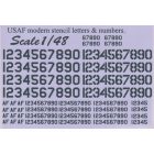 Print Scale USAF modern letters and numbers. Guship Grey