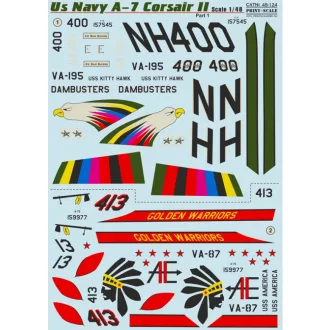   Print Scale US NAVY Corsair II A-7 part1 + Technical stencils matrica