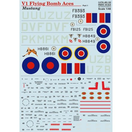 Print Scale V-1 Flying Bomb Aces Mustang
