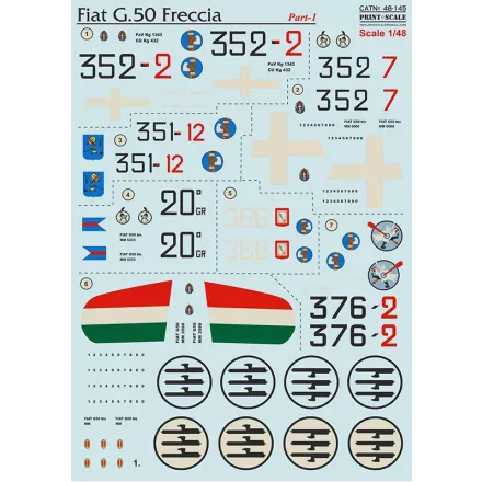 Print Scale Fiat G.50 Freccia Part-1 matrica