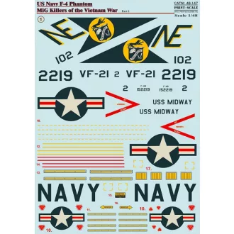   Print Scale US NAVY F-4 Phantom in Vietnam War Part 1 matrica
