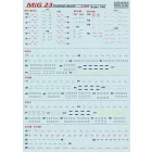 Print Scale Mikoyan MiG-23 Technical stencils matrica