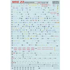 Print Scale Mikoyan MiG-23 Technical stencils matrica
