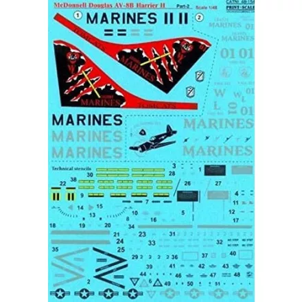 Print Scale Mcdonnell Douglas AV-8B Harrier II Part. 2 matrica