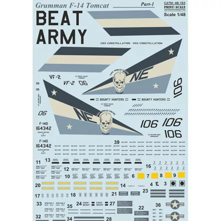 Print Scale Grumman F-14D Tomcat Part 1 matrica