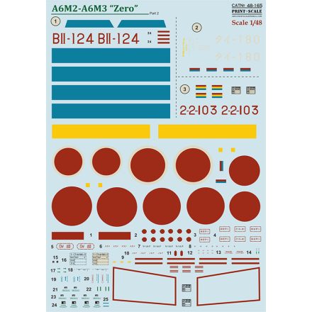 Print Scale Mitsubishi Zero A6M2 - A6M3 Zero. Part 2 matrica